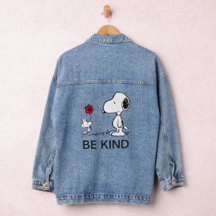 Peanuts Snoopy & Woodstock Red & Black Denim Jacket