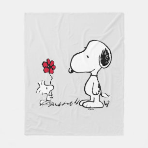Peanuts   Snoopy & Woodstock Red & Black Fleece Blanket