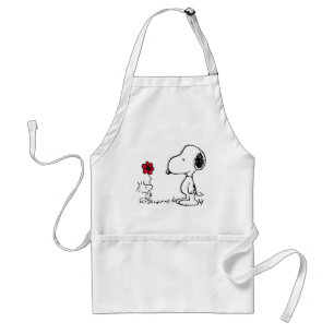Peanuts   Snoopy & Woodstock Red & Black Standard Apron