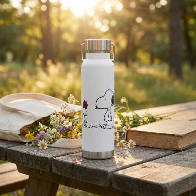 Peanuts | Snoopy & Woodstock Red & Black Water Bottle (Creator Uploaded)