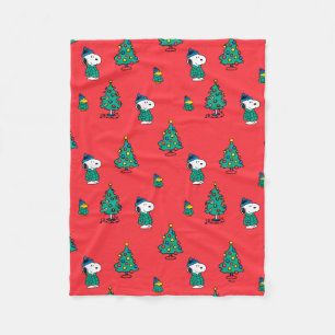 Peanuts   Snoopy & Woodstock Red Christmas Fleece Blanket