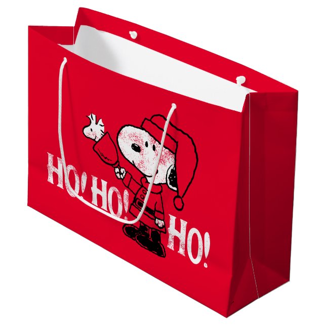Peanuts | Snoopy & Woodstock Ringing Bells Large Gift Bag (Front Angled)