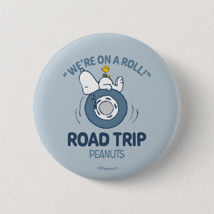 Peanuts   Snoopy & Woodstock Road Trip 6 Cm Round Badge