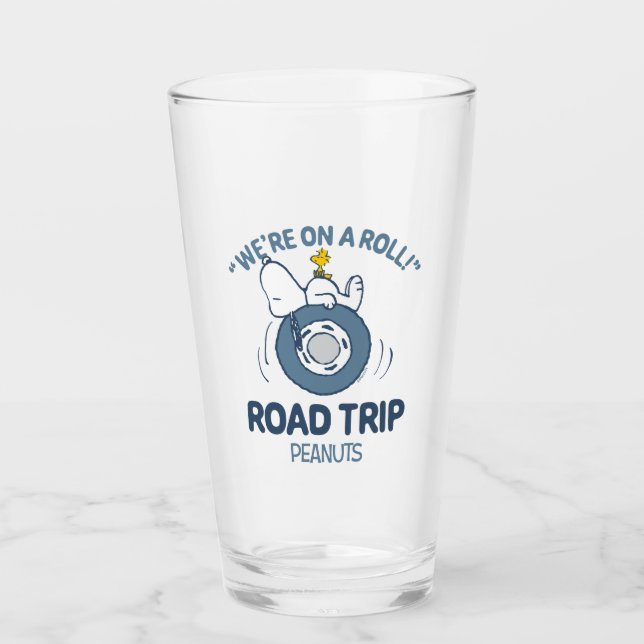 Peanuts | Snoopy & Woodstock Road Trip Glass (Front)
