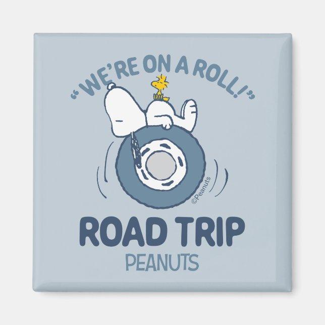 Peanuts | Snoopy & Woodstock Road Trip Magnet (Front)