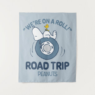 Peanuts Snoopy & Woodstock Road Trip Tapestry