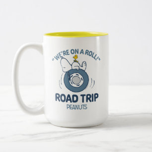 Peanuts   Snoopy & Woodstock Road Trip Two-Tone Coffee Mug