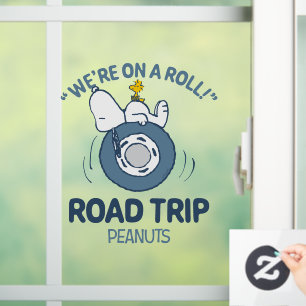 Peanuts   Snoopy & Woodstock Road Trip Window Cling