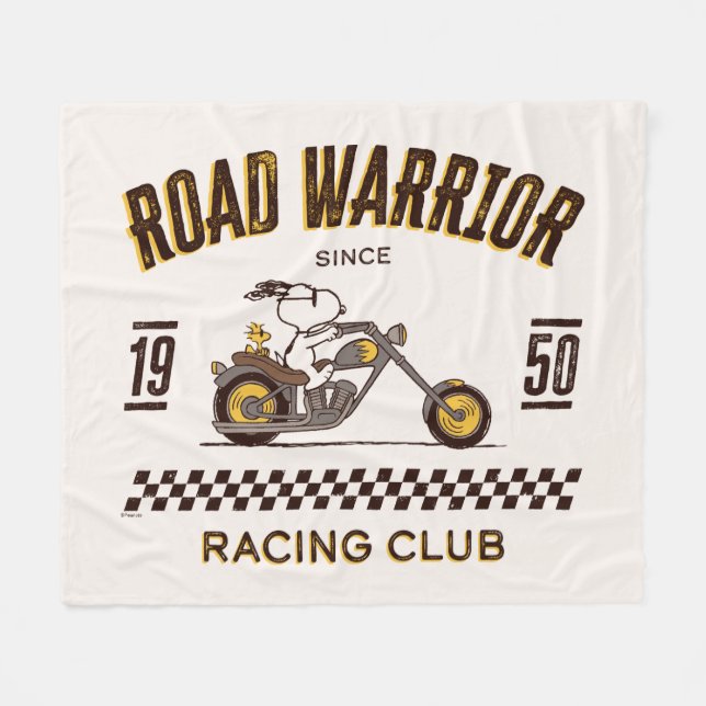 Peanuts | Snoopy & Woodstock Road Warriors Fleece Blanket (Front (Horizontal))