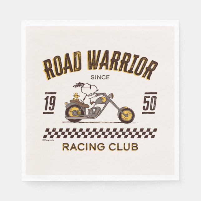 Peanuts | Snoopy & Woodstock Road Warriors Napkin (Front)