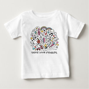 Peanuts   Snoopy & Woodstock Roller Skating Baby T-Shirt