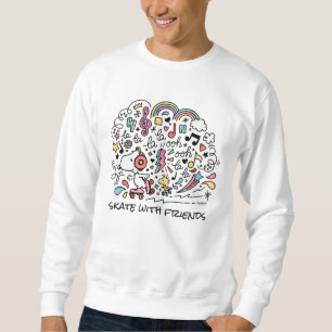 Peanuts Snoopy & Woodstock Roller Skating Sweatshirt