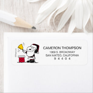 Peanuts   Snoopy & Woodstock Santa Bell Ringer