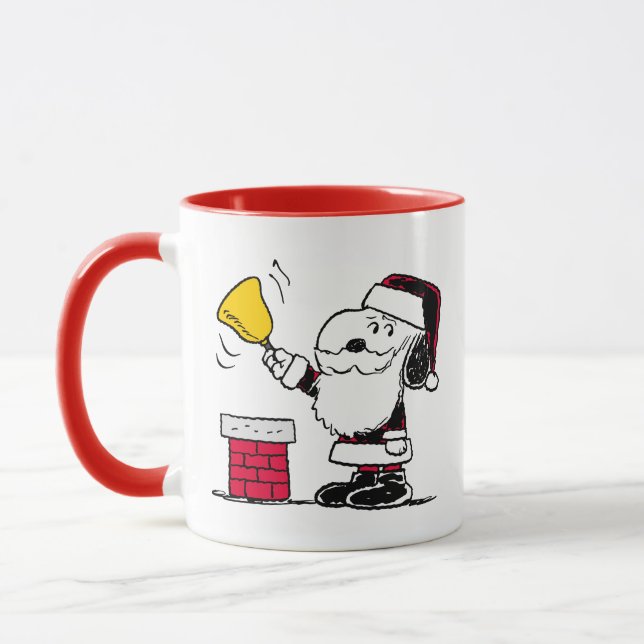 Peanuts | Snoopy & Woodstock Santa Bell Ringer Mug (Left)