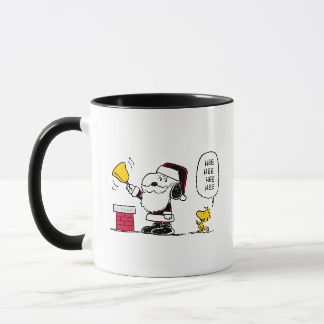 Peanuts | Snoopy & Woodstock Santa Bell Ringer Mug (Left)