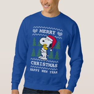 Peanuts Snoopy & Woodstock Santa Claus Hug Sweatshirt
