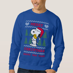 Peanuts Snoopy & Woodstock Santa Claus Hug Sweatshirt