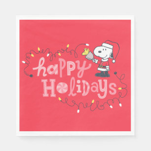 Peanuts   Snoopy & Woodstock Santa Claus Napkin