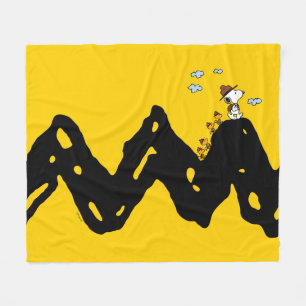 Peanuts   Snoopy & Woodstock Scout Troop Hike Fleece Blanket