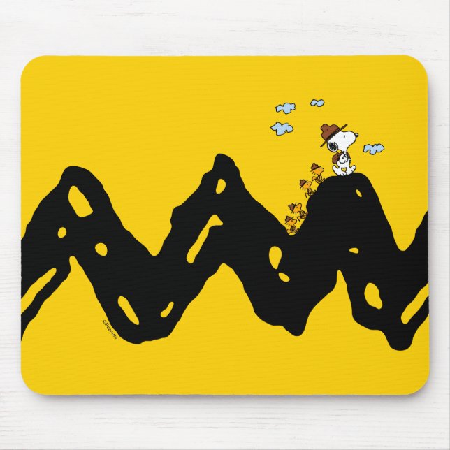 Peanuts | Snoopy & Woodstock Scout Troop Hike Mouse Mat (Front)
