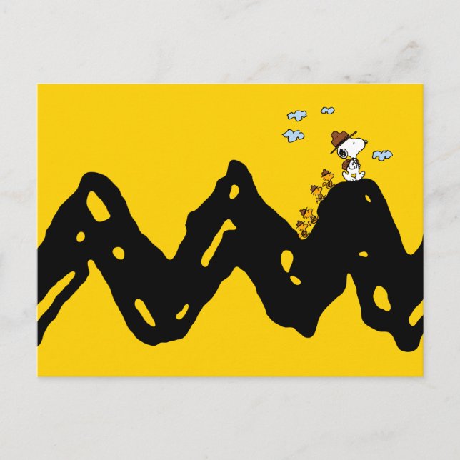 Peanuts | Snoopy & Woodstock Scout Troop Hike Postcard (Front)