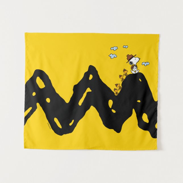Peanuts | Snoopy & Woodstock Scout Troop Hike Tapestry (Front (Horizontal))