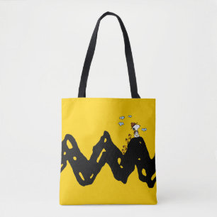 Peanuts   Snoopy & Woodstock Scout Troop Hike Tote Bag