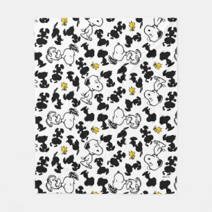 Peanuts    Snoopy & Woodstock Shadow Pattern Fleece Blanket