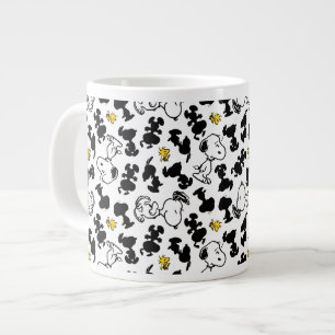 Peanuts Snoopy & Woodstock Shadow Pattern Large Coffee Mug