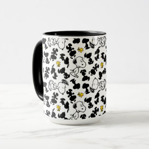 Peanuts Snoopy & Woodstock Shadow Pattern Mug