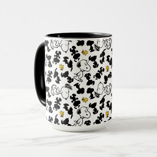 Peanuts |  Snoopy & Woodstock Shadow Pattern Mug (Front Left)