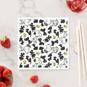 Peanuts    Snoopy & Woodstock Shadow Pattern Napkin