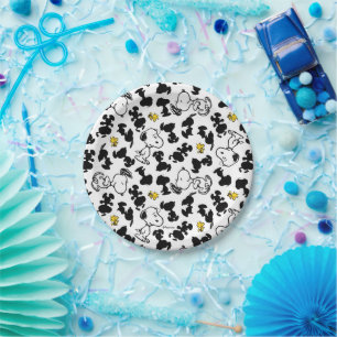 Peanuts    Snoopy & Woodstock Shadow Pattern Paper Plate