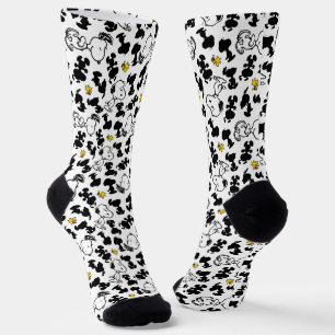 Peanuts    Snoopy & Woodstock Shadow Pattern Socks