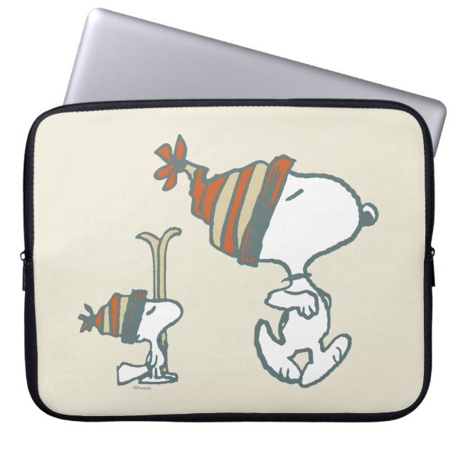 Peanuts | Snoopy & Woodstock Ski Trip 2 Laptop Sleeve (Front)