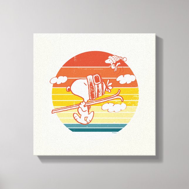 Peanuts | Snoopy & Woodstock Ski Trip Canvas Print (Front)