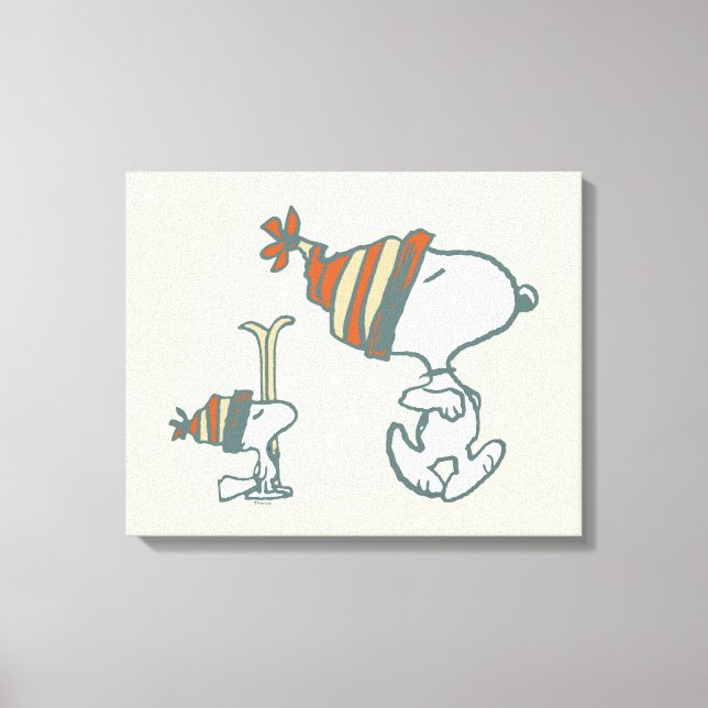 Peanuts | Snoopy & Woodstock Ski Trip Canvas Print (Front)