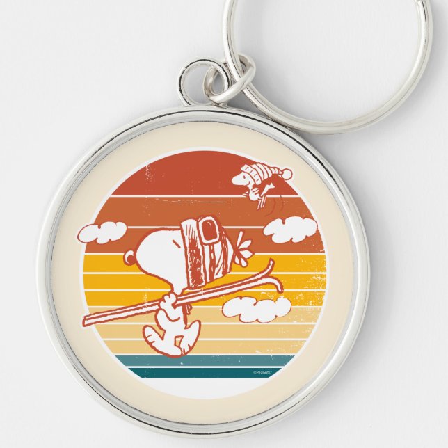 Peanuts | Snoopy & Woodstock Ski Trip Key Ring (Front)