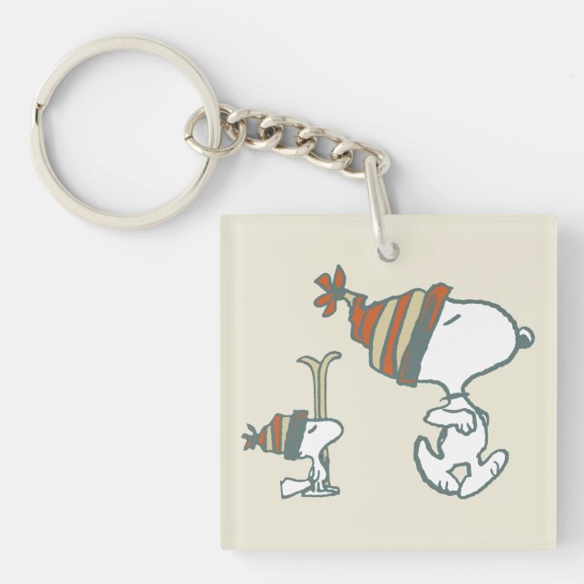 Peanuts | Snoopy & Woodstock Ski Trip Key Ring (Front)