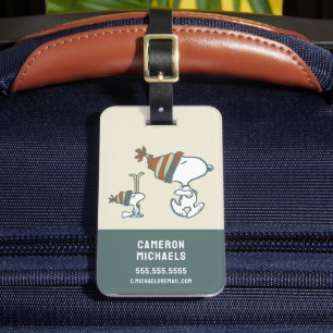 Peanuts   Snoopy & Woodstock Ski Trip Luggage Tag