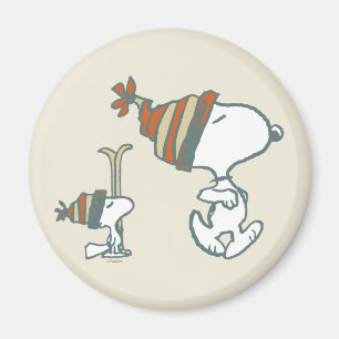 Peanuts   Snoopy & Woodstock Ski Trip Magnet