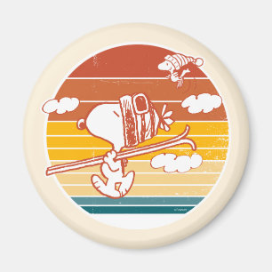 Peanuts   Snoopy & Woodstock Ski Trip Magnet