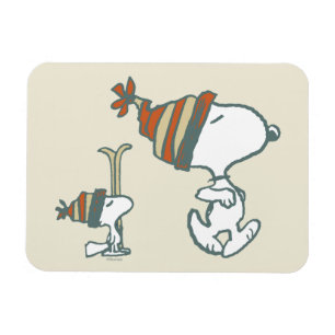Peanuts   Snoopy & Woodstock Ski Trip Magnet