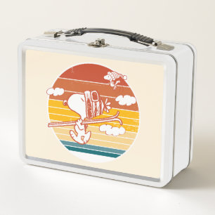 Peanuts Snoopy & Woodstock Ski Trip Metal Lunch Box