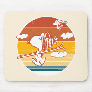 Peanuts   Snoopy & Woodstock Ski Trip Mouse Mat