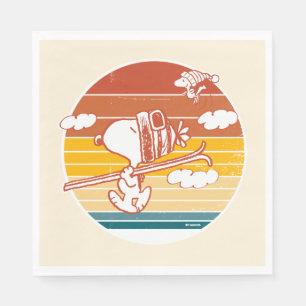 Peanuts   Snoopy & Woodstock Ski Trip Napkin
