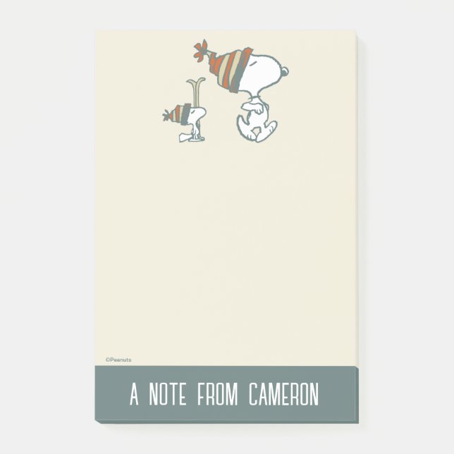 Peanuts | Snoopy & Woodstock Ski Trip Post-it Notes (Front)