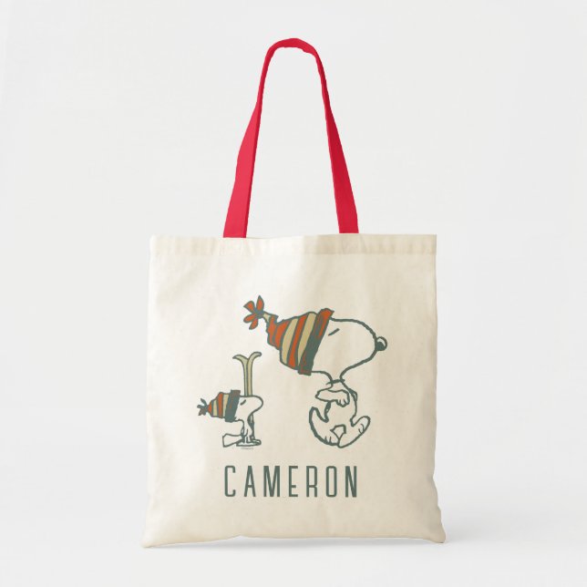Peanuts | Snoopy & Woodstock Ski Trip Tote Bag (Front)