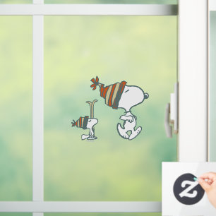 Peanuts   Snoopy & Woodstock Ski Trip Window Cling