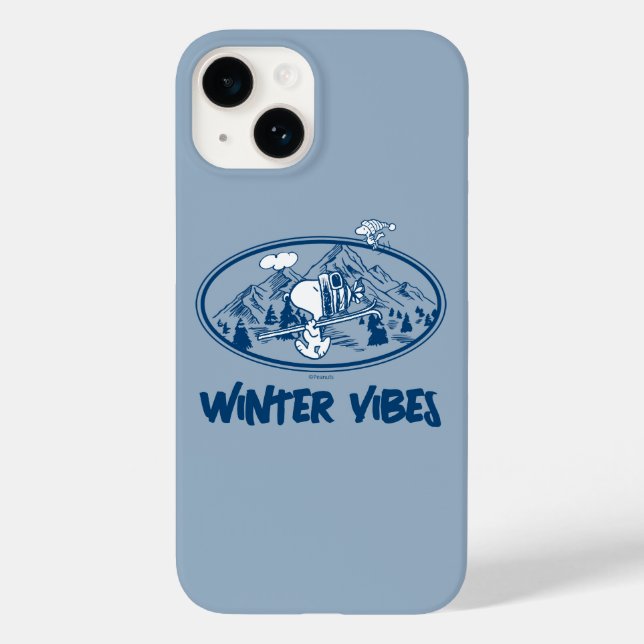 Peanuts | Snoopy & Woodstock Skiing Case-Mate iPhone Case (Back)